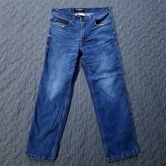 Wolverine FR Jeans Mens 32X30 Blue Straight Flame Resistant Dark American Denim